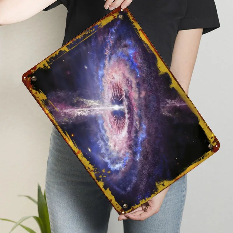 Металлическая вывеска Quasar Galaxy