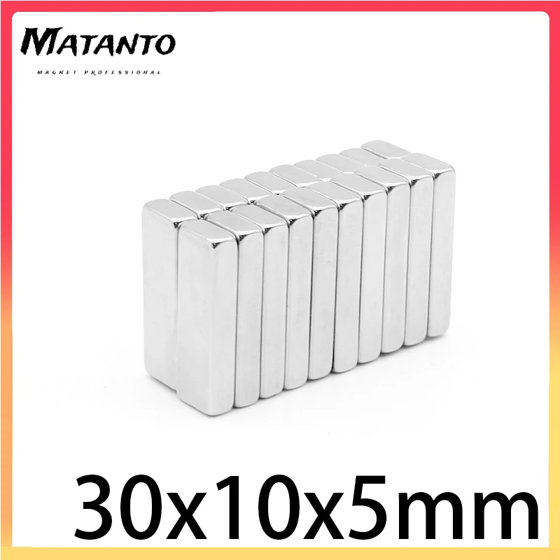 

2/5/10/15/20/30/40PCS 30x10x5 NdFeB Block Super Powerful Strong Magnetic Magnets 30x10x5mm Rare Earth Neodymium Magnet 30*10*5