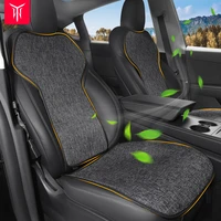 yz for tesla model 3 model y auto seat cushions for tesla model3 linen breathable car seat covers modely interior accessories