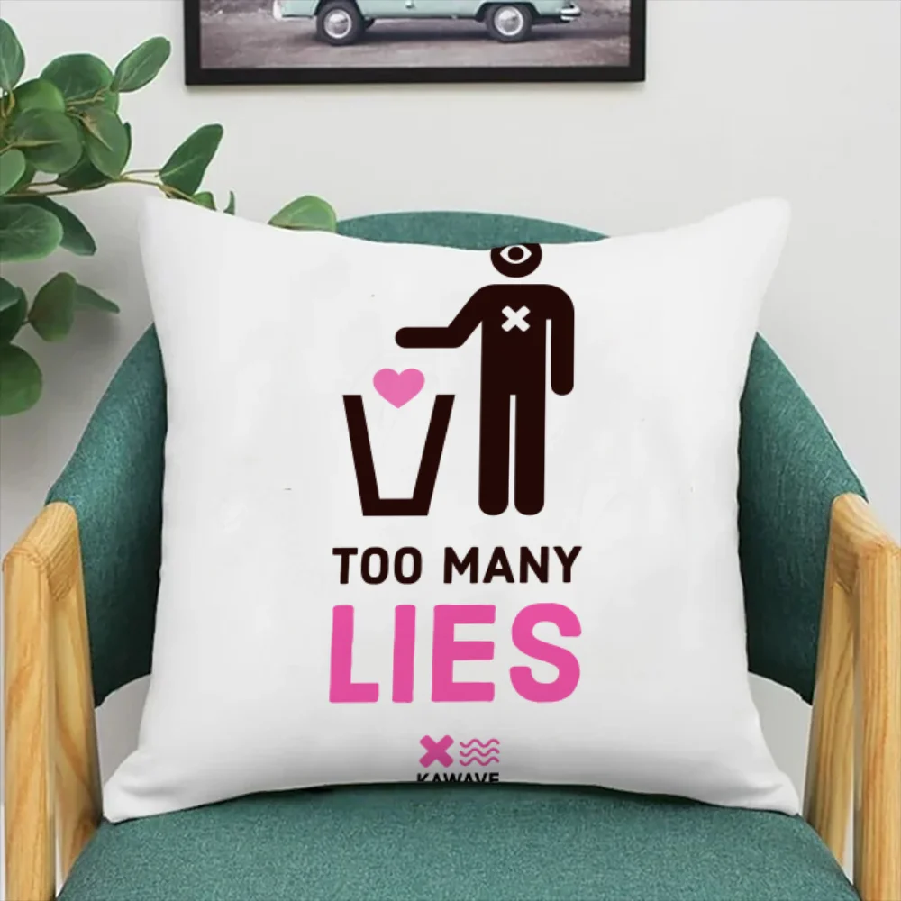 Декоративный Квадратный Чехол Для Подушки 40x40 См 45x45 Полиэстер Лозунги Наволочка