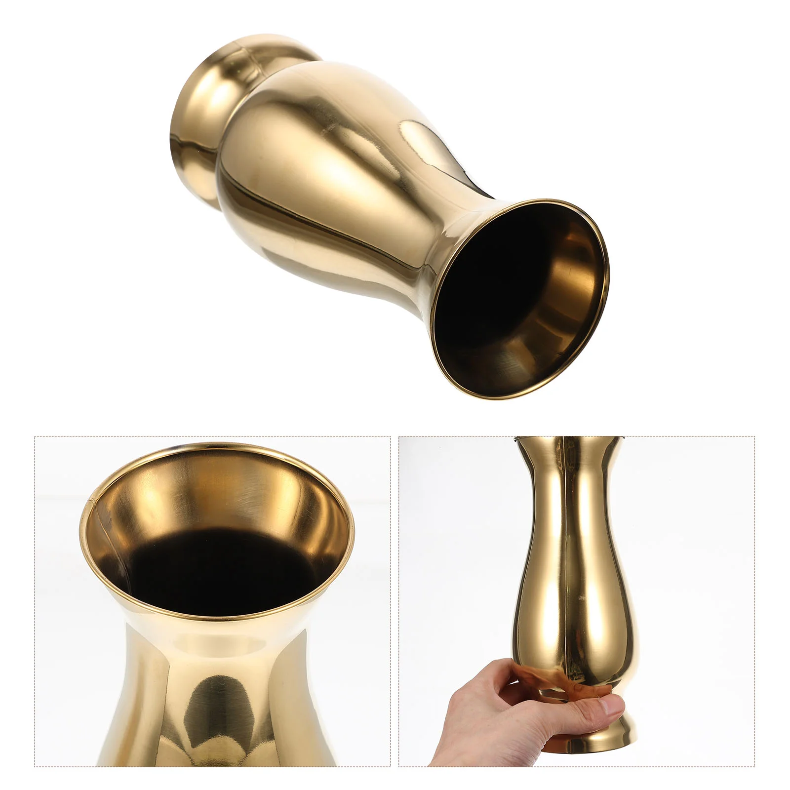 

Stainless Steel Vase Gold Table Decor Flower Modern Floral Metal Arrangement Abstract 201# Simple Office Household