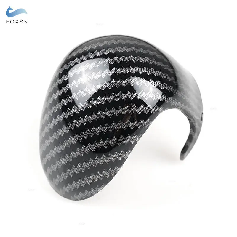 AT Автомобильный Стайлинг текстура из углеродного волокна ручка переключения