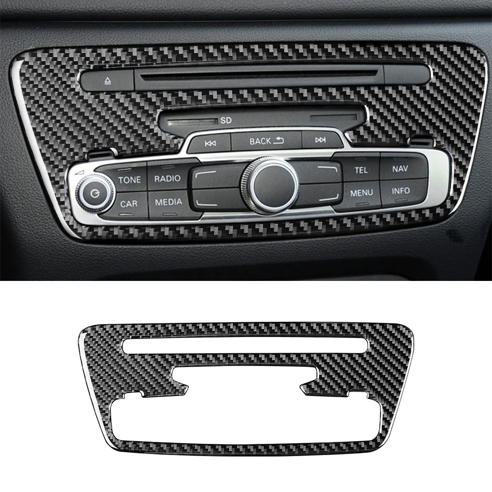 

for Audi Q3 2013 2014 2015 2016 2017 2018 Central Control CD Panel Decoration Cover Trim Sticker Decal Car Accessories