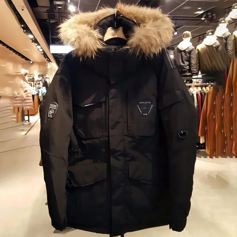 2022 New Running Men's Same Style Outdoor Tooling Couple Down Jacket Women's And Men's Mid-length Thick Coat