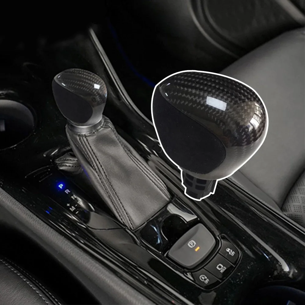 

For Toyota Chr 2018 2019 2020 Car Gear custom Shift Knob Carbon Fiber Racing Sport center console trims Accessories Styling