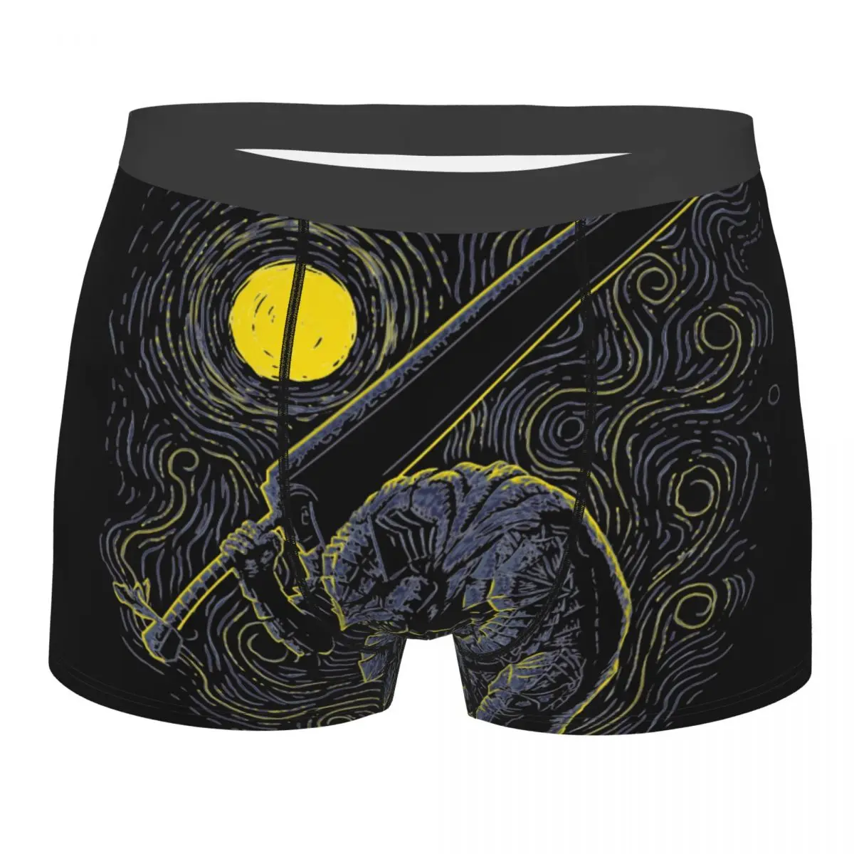 

Sexy Boxer Swordsman Berserk Shorts Panties Men's Underwear Guts Manga Gatsu Zodd Anime Mid Waist Underpants for Male S-XXL