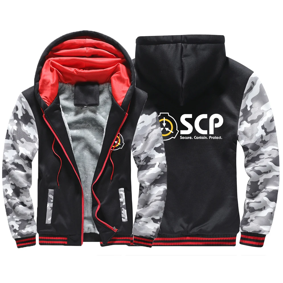 Мужской новый зимний спортивный костюм SCP Foundation 2022 модный утепленный