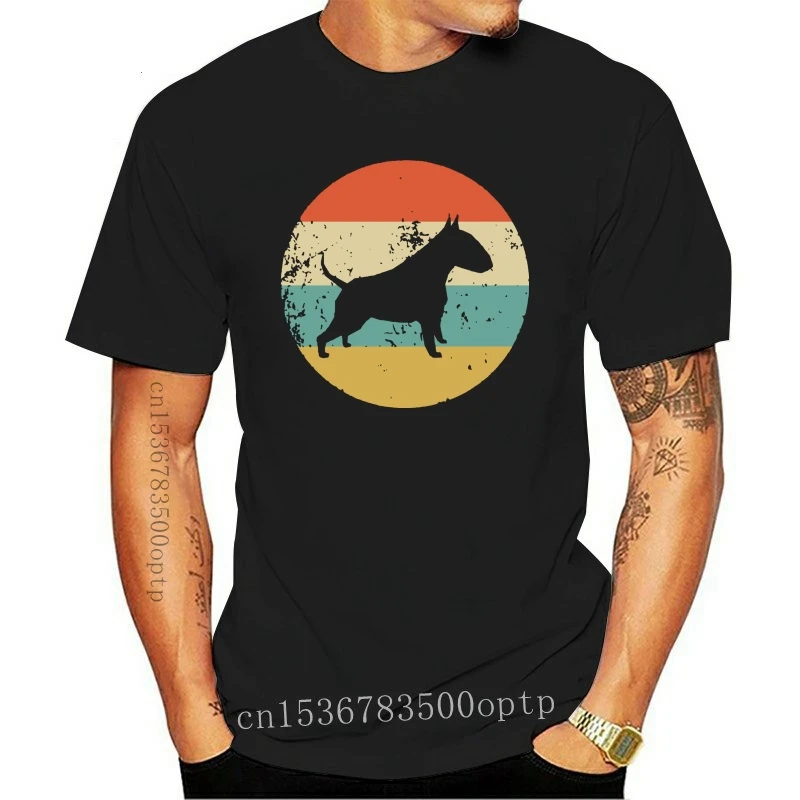 

Рубашка Bull Terrier-винтажная Мужская футболка в стиле ретро Bull Terrier-рубашка с изображением собаки Модная Классическая футболка