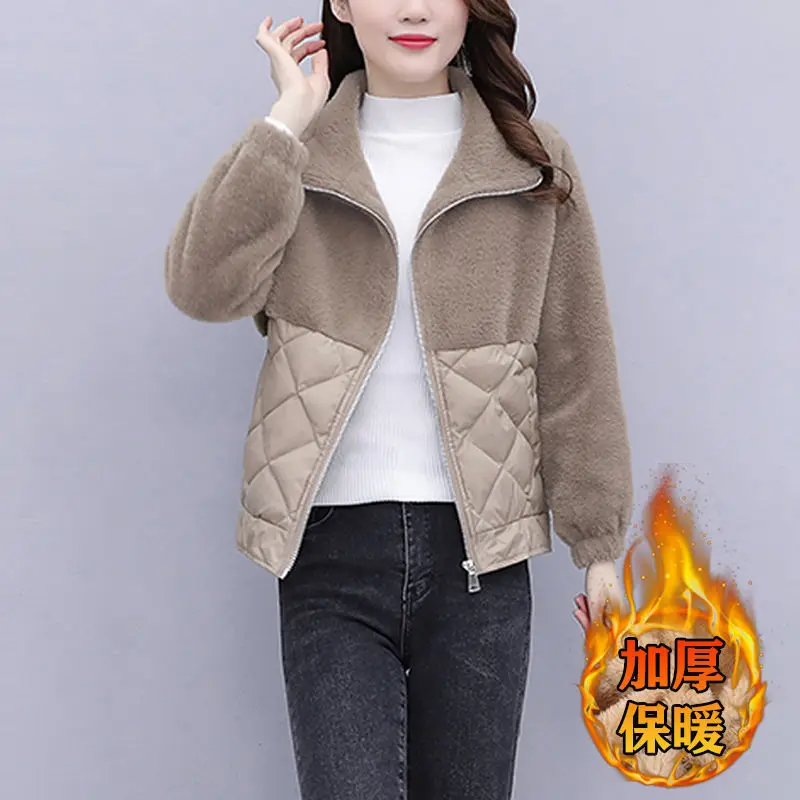 

2021 winter new style small fragrant style thickened padded jacket women's small tall and foreign style loose cover belly padded