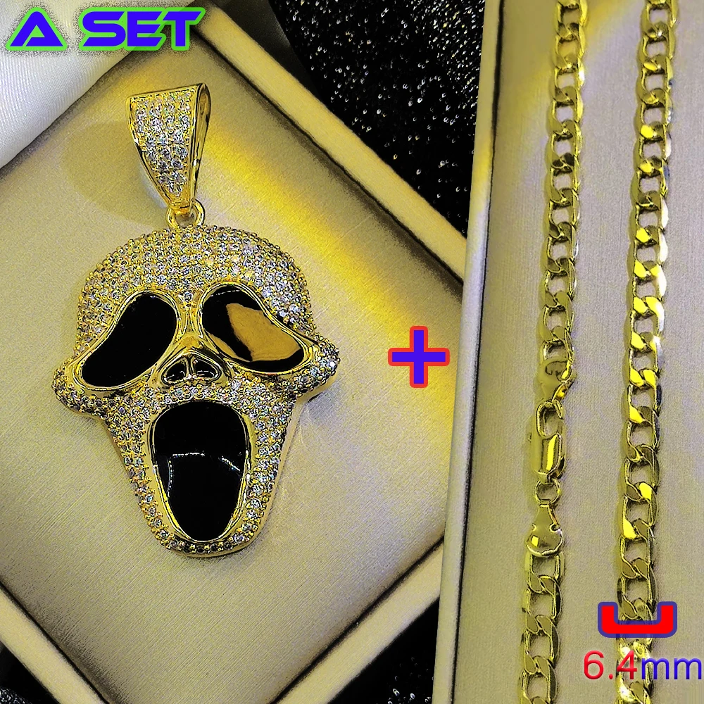 Высококачественное популярное на заказ ожерелье в стиле хип-хоп жуткая