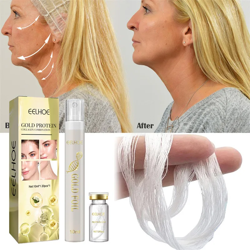 Face Lifting Firming Protein Line Thread Kit Serum Antiwrinkle Collagen Thread Filler Anti-Aging Facial Remove Skin Care Essence