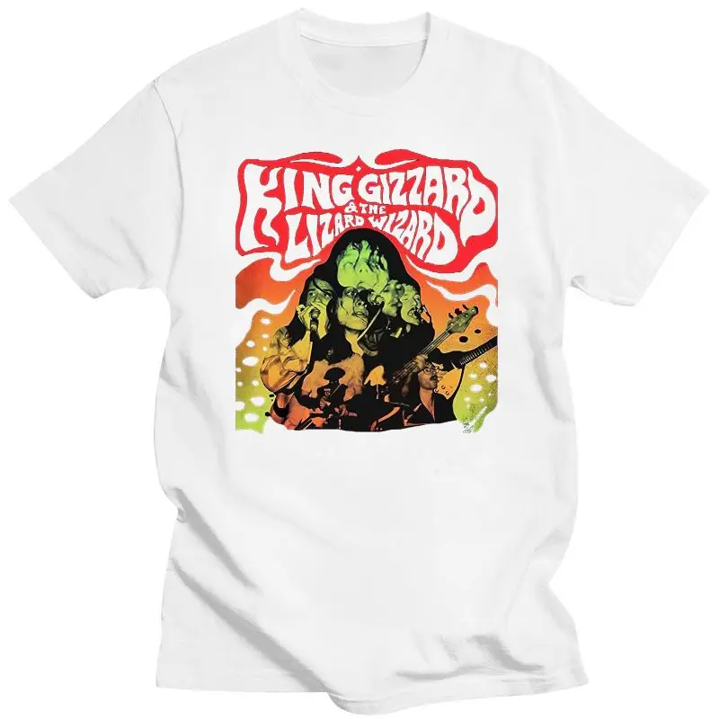

Новая футболка King Gizzard And The Wizard, ящерица, психоделическая, рок, австралийская музыка, 1 графическая футболка