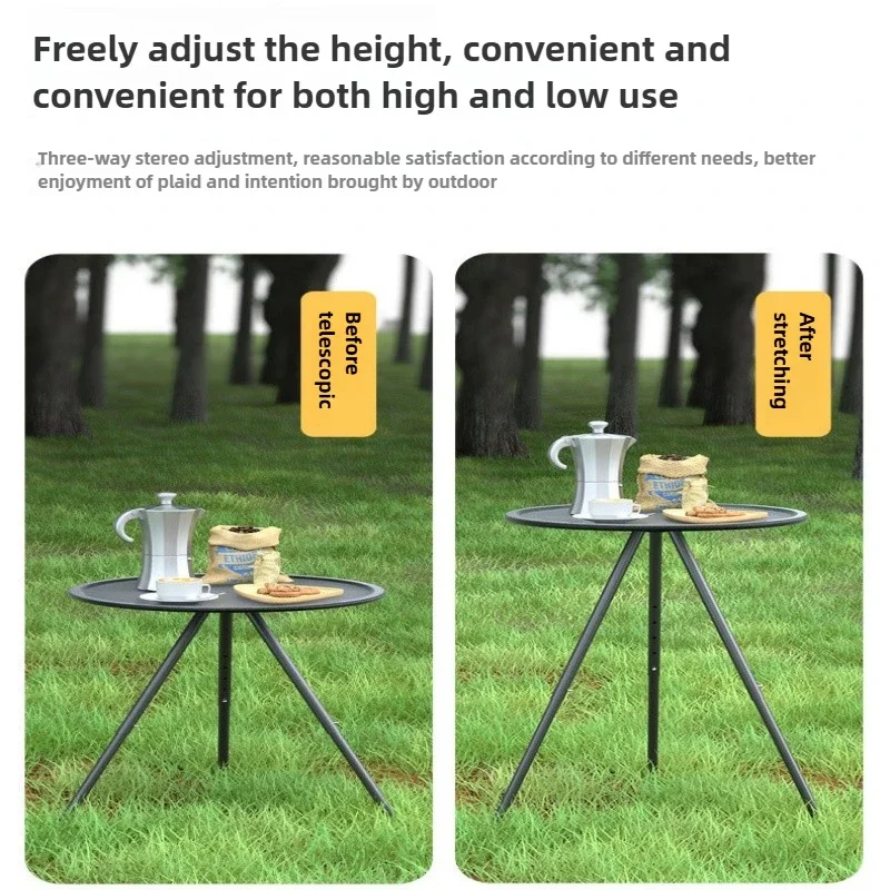 ABS Открытый Портативный Складной Подъемный Круглый Стол Треугольная Поддержка