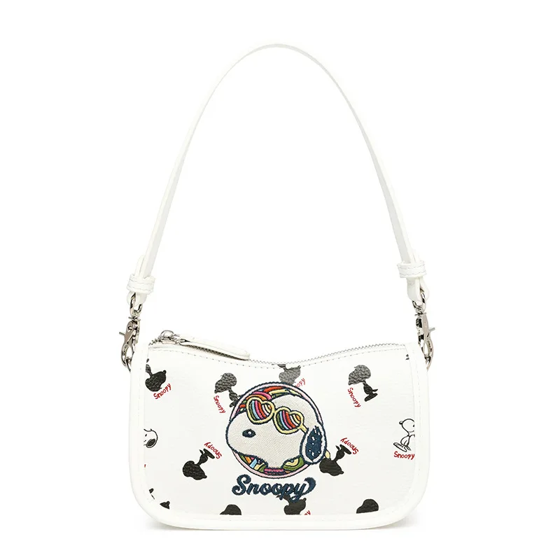 

Snoopy Charlie Brown Kawaii Shoulder Bag Cartoon Ladies Senior Sense of Embroidery Bag Female Summer Cross Bag