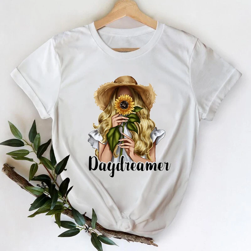 

Women Graphic Short Sleeve O-Neck Cartoon Printing Fashion Cute Printed Tops Lady Basic Anime Oversized T-shirt Roupas Femininas