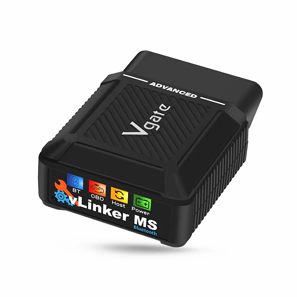 Фото Vgate vLinker MS Bluetooth MFi работает с iOS, Android и Windows, поддерживает 5 CAN-каналов, OBD-сканер для автомобилей, бесплатные обновления прошивки. №1