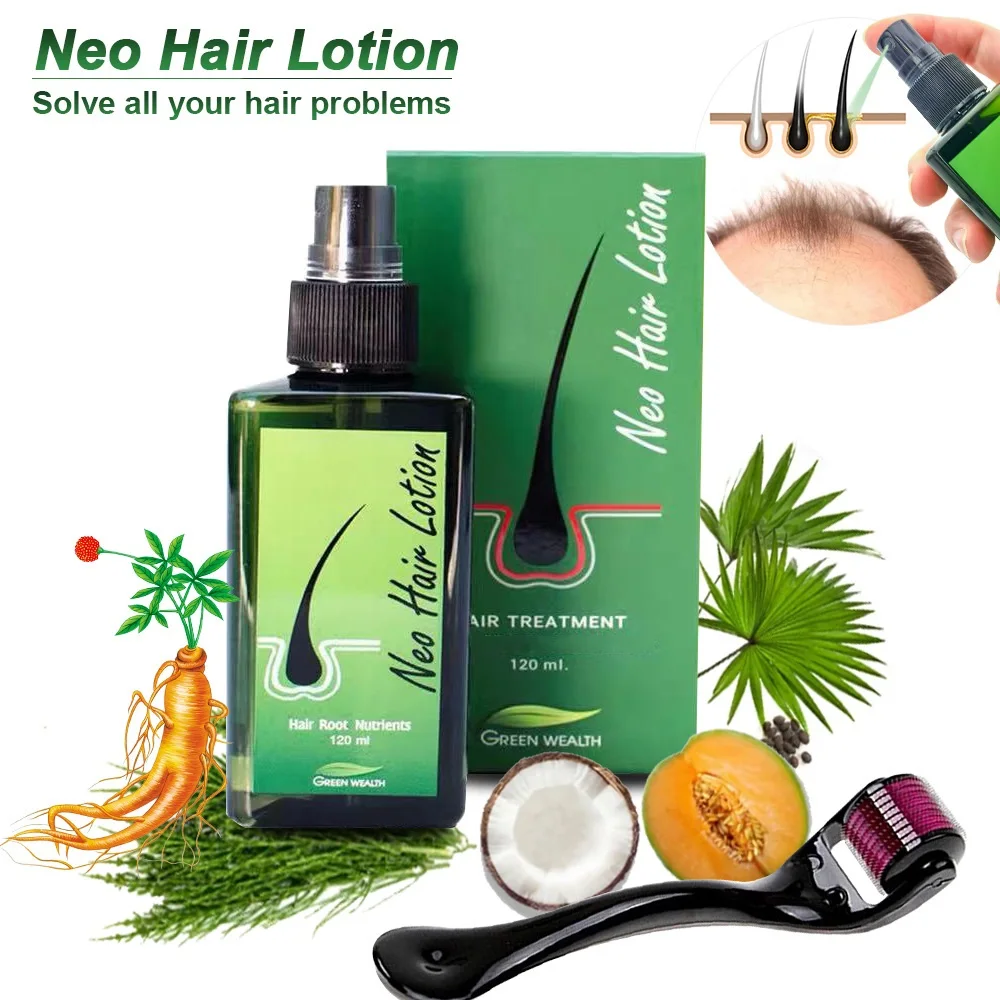 

Thailand Neo Hair Lotion Herbs 100% Natural Hair Treatment Anti-Hair Loss Tonic 120ml Hair Treatment Spray Green Wealth Paradise