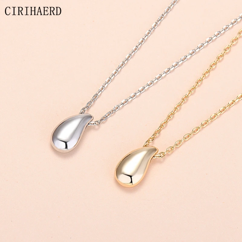 

2022 Women Jewelry Clavicle Necklace Simple Fashion Personalized Female Water Droplet Pendant Necklace Set Holiday Birthday Gift