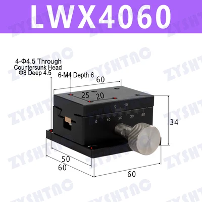 

X Y Z оси, несколько высокоточных паз в форме ласточкиного хвоста, стандартный тип шестерни LWX/LWY/LWZ 2542/4040/4060/4090 ручной этап