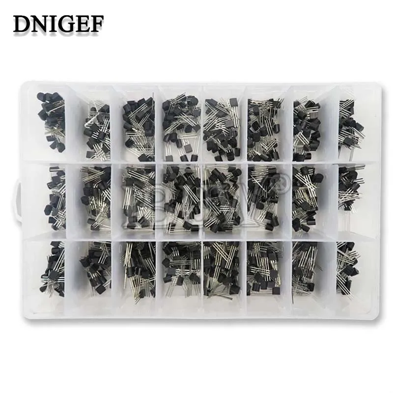 

840PCS/Set 24Kinds TO-92 Transistor Assortment Assorted Kit Each BC327 BC337 BC517 BC547 BC548 BC549 2N2222 3906 3904 5401 5551