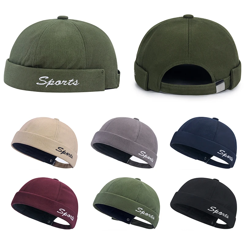 

Fashion Cap Hip Hop Hats Beanie Hat Soft Top Hats Brimless Street Solid Color Vintage Portable Multipurpos Cap