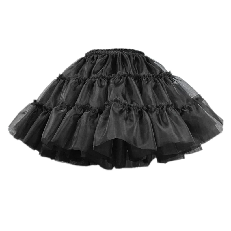 Купи Women Layered Puff Tutu Skirt Tiered Ruffled Elastic Waist Petticoat Underskirt за 667 рублей в магазине AliExpress