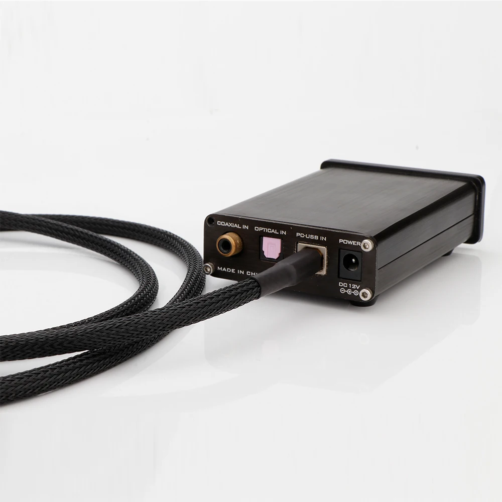 Фото Hifi Высокое качество USB кабель Тип A к типу B линия передачи данных для DAC декодер звуковая карта аудио 2,0 кабель DAC линии передачи данных №2