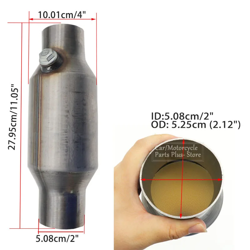 

Каталитический нейтрализатор с сенсорным портом 2 дюйма 2,25 дюйма 2,5 дюйма 3 дюйма EURO 1 Круглая универсальная автомобильная выхлопная система 400 ячеек Сварной автомобильный двигатель