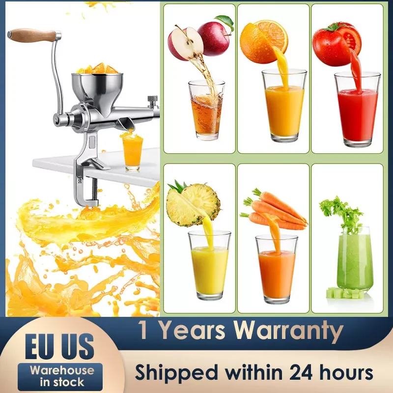 

Ручная Соковыжималка из нержавеющей стали NEW2023, многофункциональная кухонная соковыжималка для фруктов и овощей, саженцы пшеницы, гранатов...