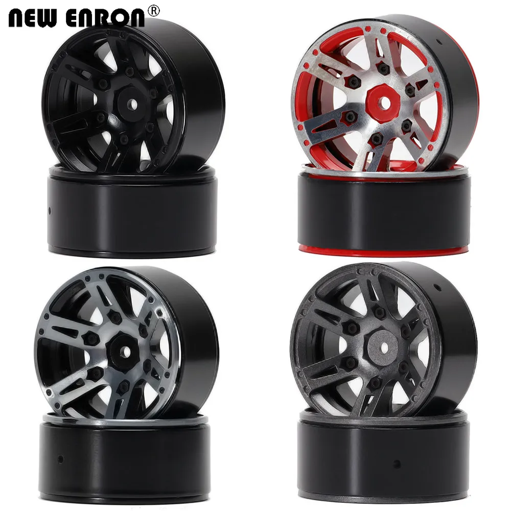 

NEW ENRON 4PCS 1.9inch Aluminum Alloy Beadlock Wheel Rim for RC Cars 1/10 Axial SCX10 90046 TRX-4 MST jimny RC4WD TF2 D90 D110