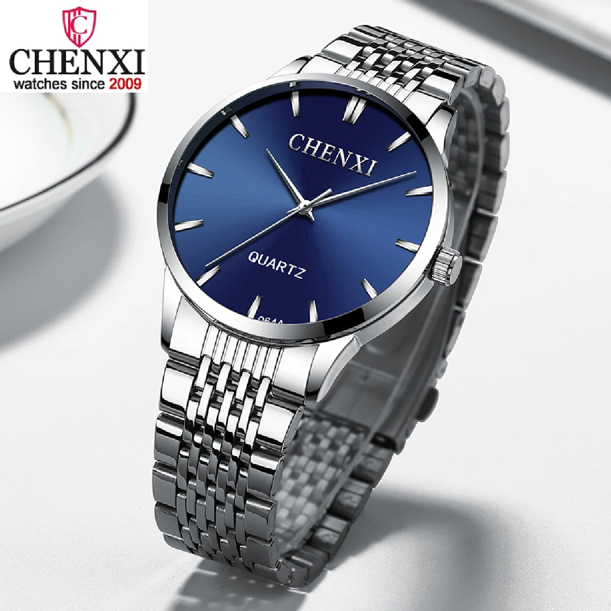 

Classic Full Steel Analog Men's Quartz Watches Luxury Men Wrist Watch CX064A Waterproof 30m Man Clock Relogio Masculino