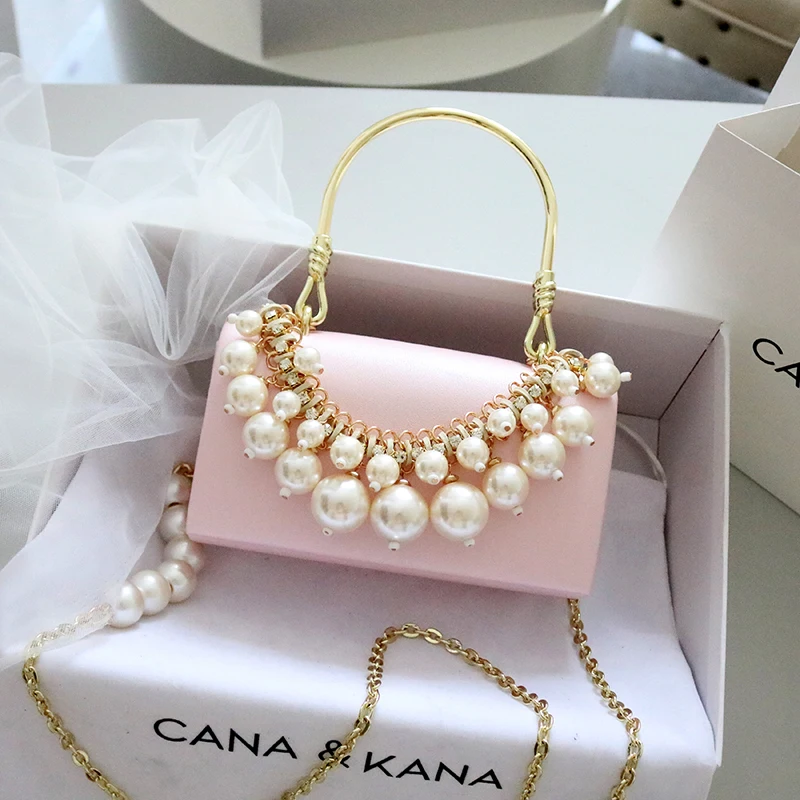 

Small Foreign Pearl Handbag High-end Fashionable Chain Bag 2022 Summer New Fashionable Women's Bag Shoulder Messenger Bag