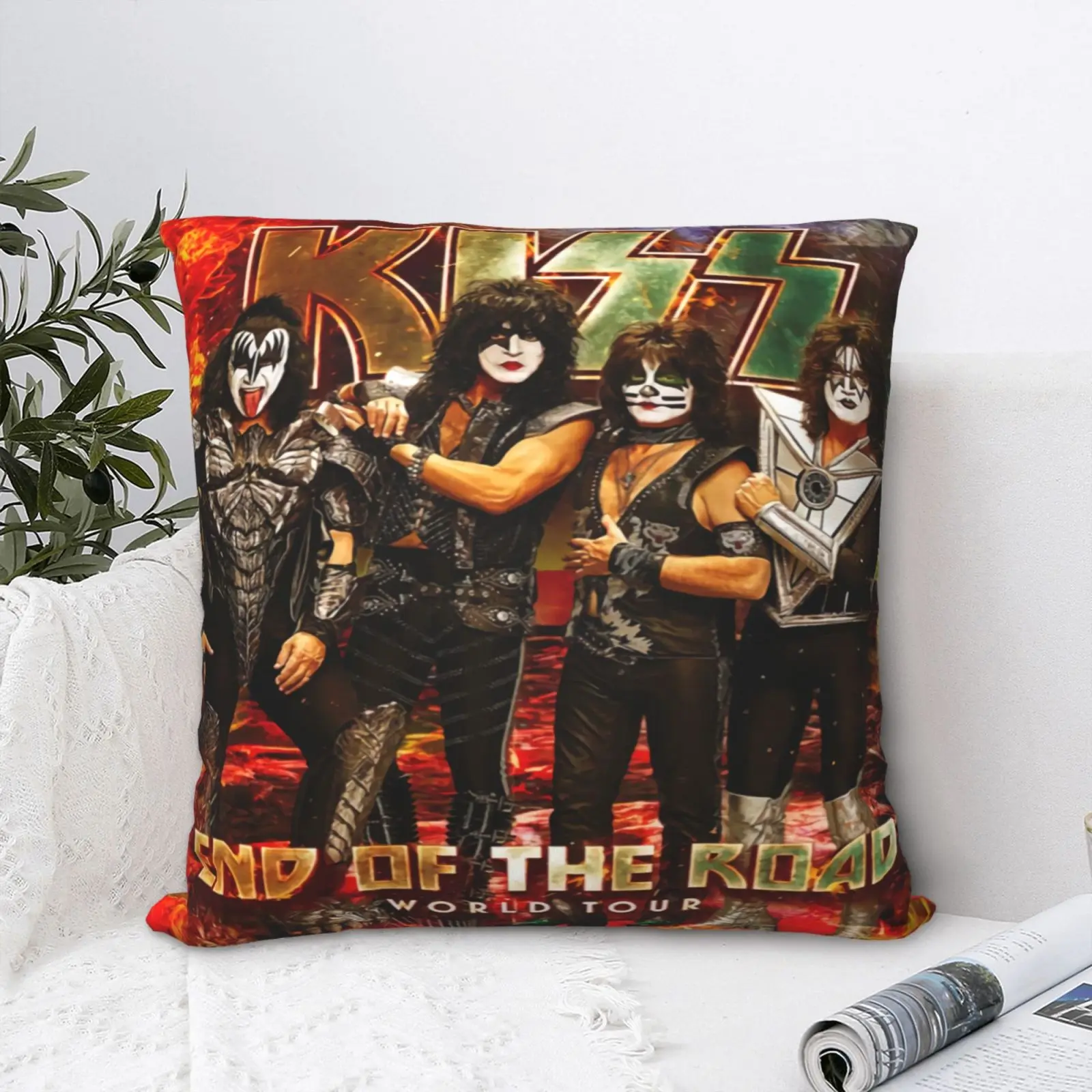 

Kiss Band End Of The Road 1383 Pillow Case Cushion Covers Living Room Soft House Home Decoration Pillows Decor Home Diy Pillow