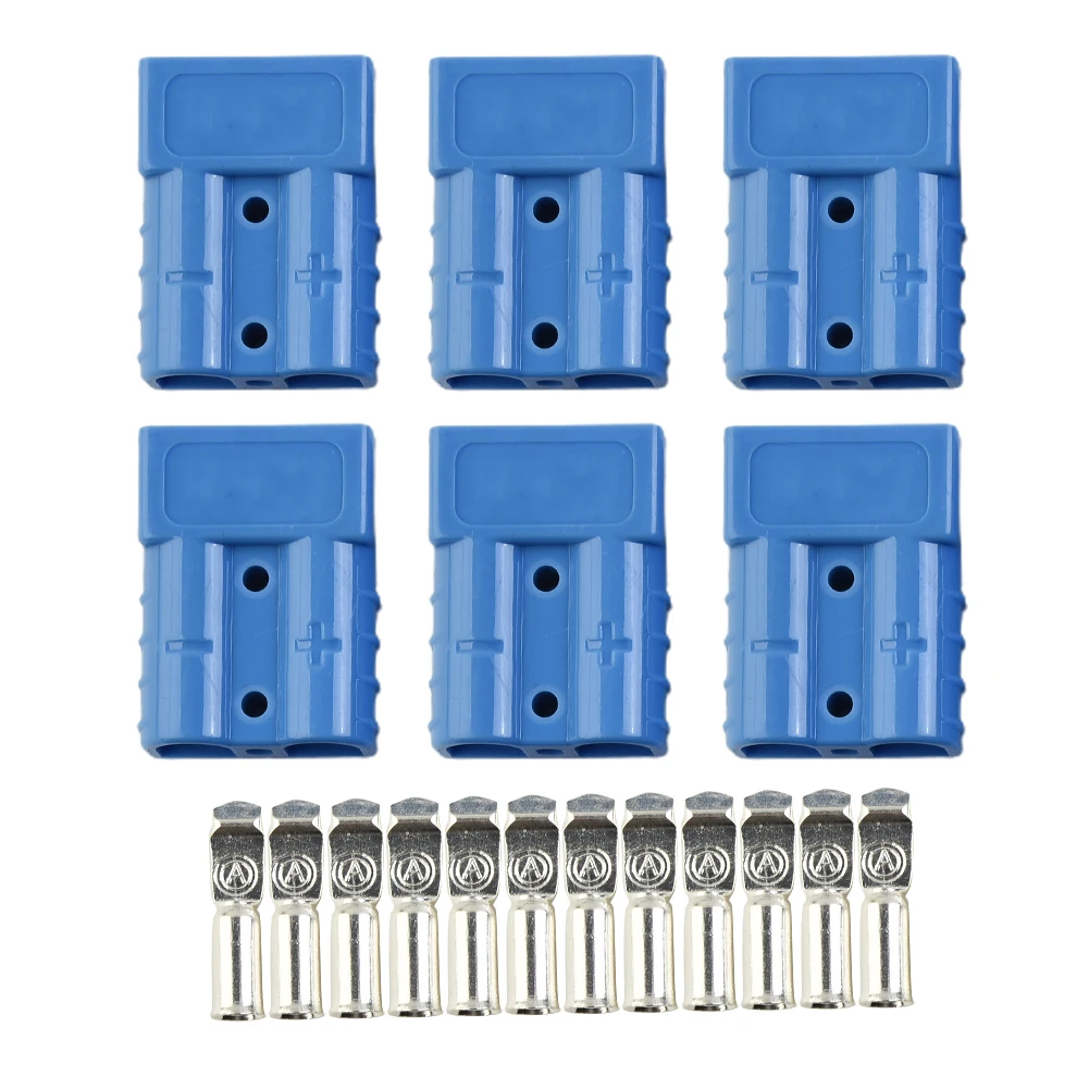 

6pcs Connectors For Anderson Style Plug DC Power 50AMP Solar Caravan 6AWG For Solar Panels Dual Battery Systems Caravans