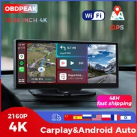4k car dvr carplayandroid auto gps wifi video recorder 10 26 center console mirror 2160p fhd rear lens video dash cam