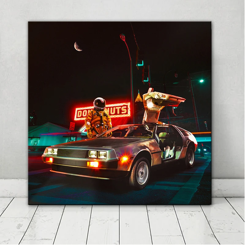 

Racing Racer Night View Canvas Painting Posters and Prints Modern Art Wall Pictures For Living Room Boys Bedroom Decor Cuadros