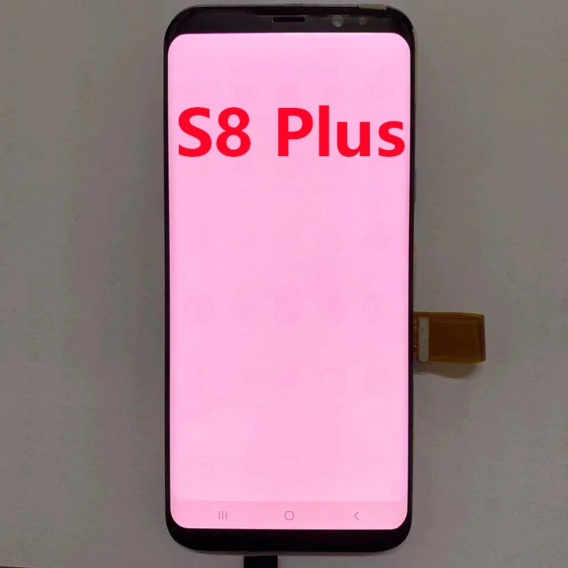 Оригинальный ЖК-дисплей с красным ожогом для Samsung Galaxy S8 Plus G955 G955F дисплей с сенсорным экраном 6,2 'Рамка дигитайзер S8 + SM-G955FD LCD
