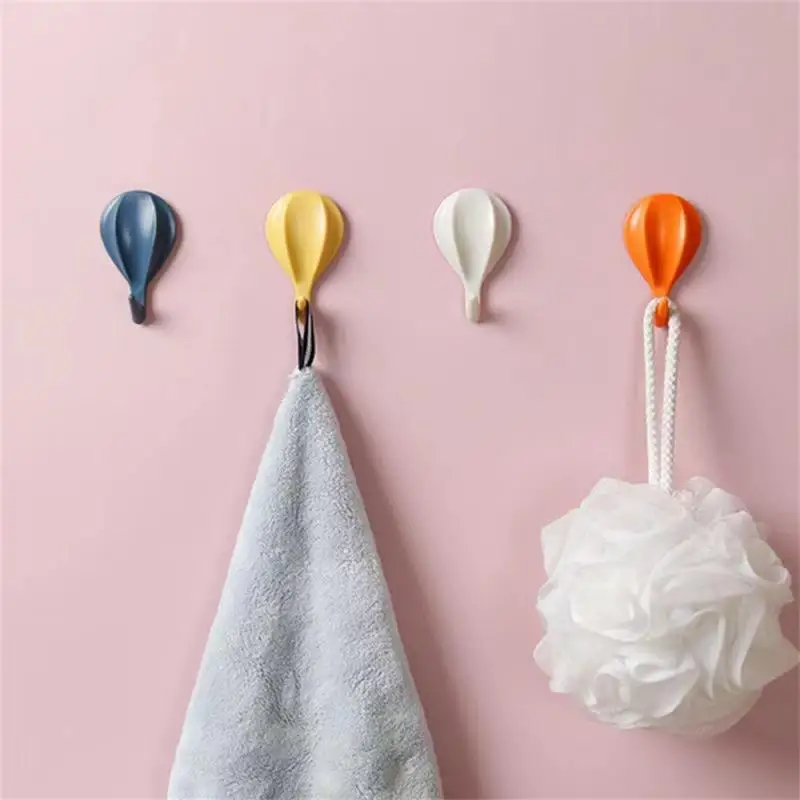 

5PCS Self Adhesive Wall Hook Strong Without Drilling Coat Bag Bathroom Door Kitchen Towel Hanger Hooks Home Storage Accessories
