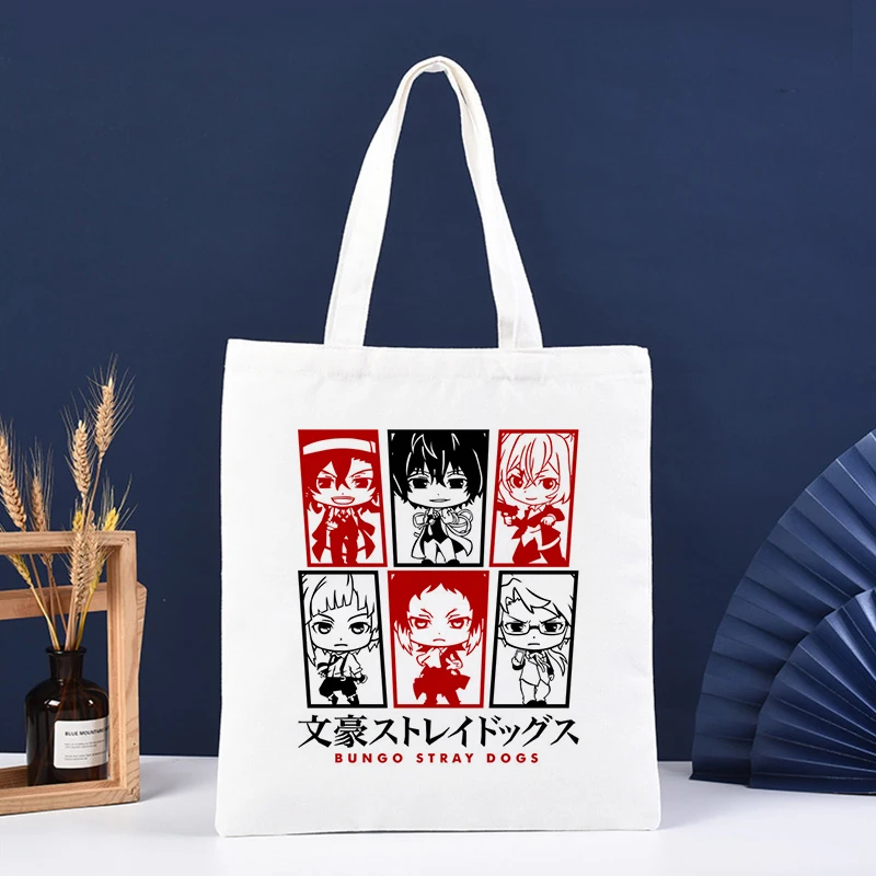 

Bungou Stray Dogs Chuuya Nakahara Osamu Dazai Handbags Japan Anime Shoulder Bags Casual Shopping Girls Handbag Women Canvas Bag