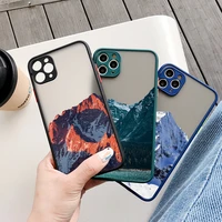 aesthetic snow mountain painting phone case for iphone 12 13 mini 11 pro max 7 8 plus se 2020 x xr xs max shockproof hard cover