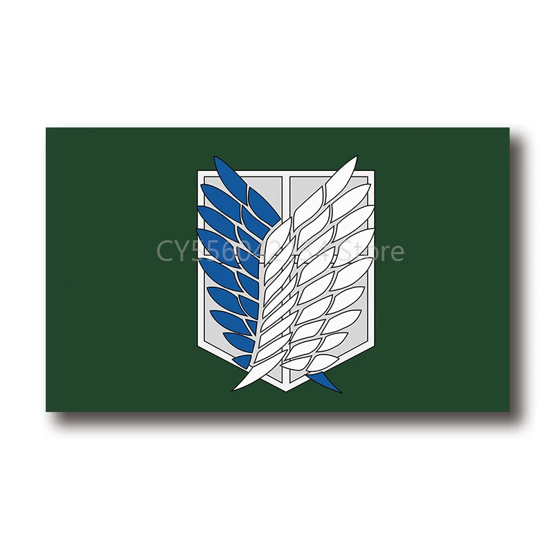 

Japanese Anime Attack On Titan flag Home Decoration Outdoor Decor Polyester Banners and Flags 90x150cm 120x180cm