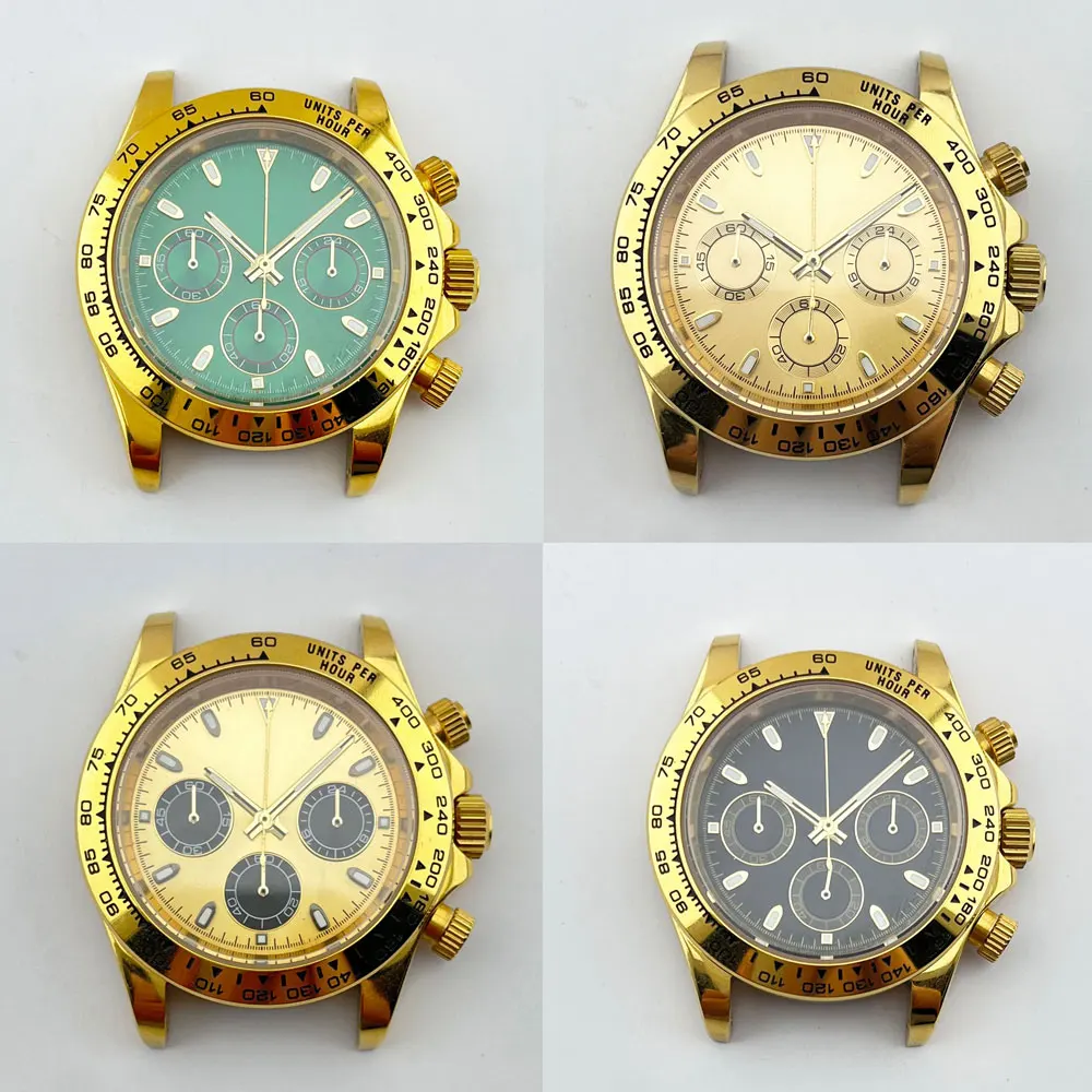 

Chronograph VK63 Quartz Movement 39MM Stainless Steel Case Luminous Multi-Function Dial Watch VK63 Dial Accessories DIY
