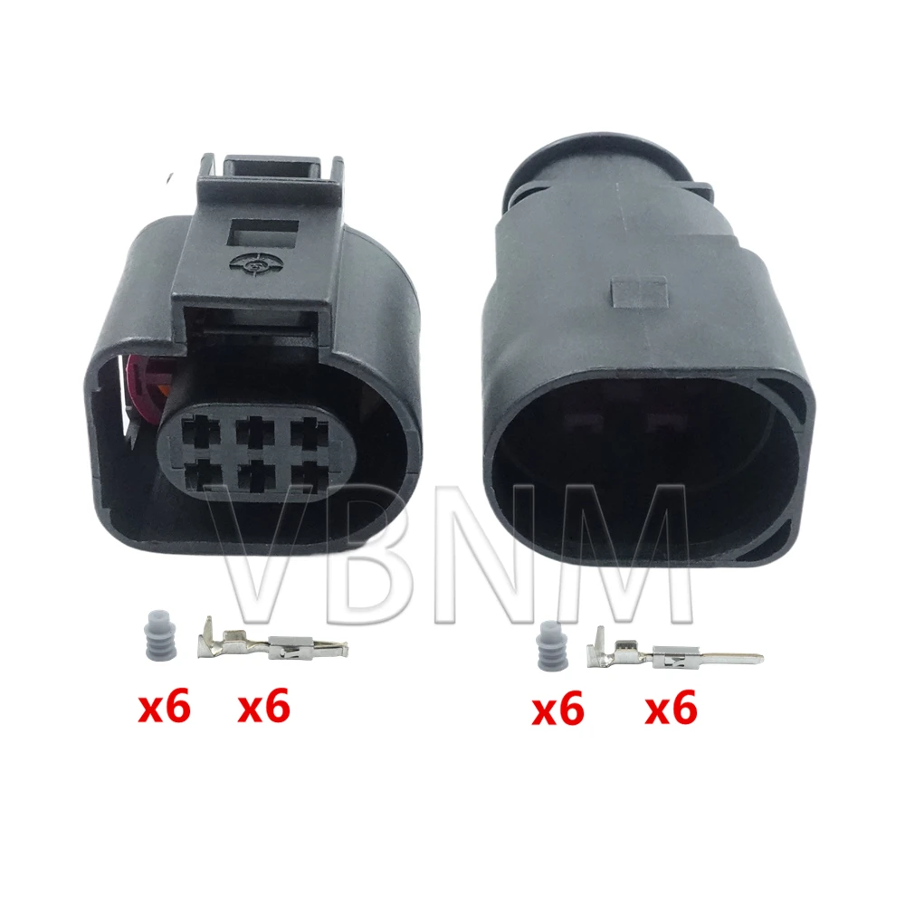 

6-контактный 1,5 мм 3B0973813 1J0973713 1813139-1 1J0 973 713 42121700 Автоматический разъем датчика температуры Водонепроницаемый разъем электрического провода