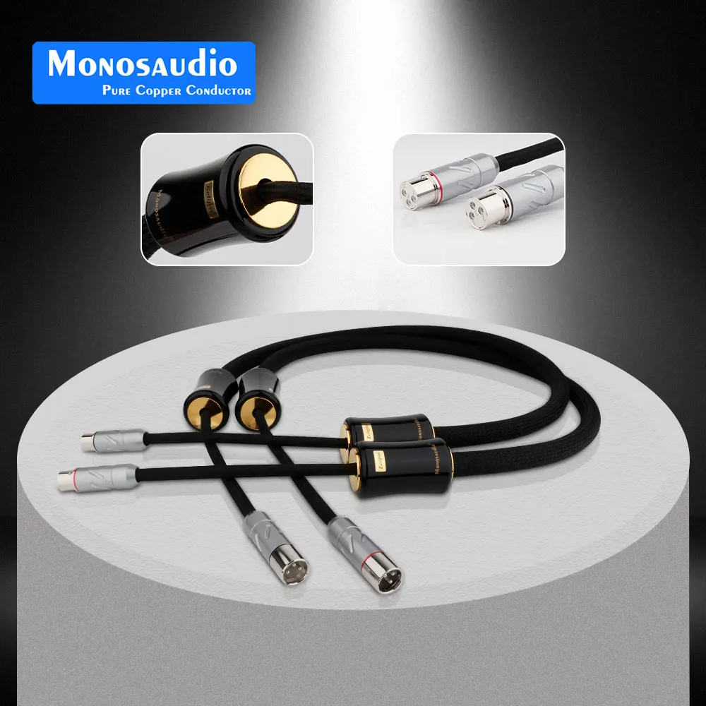 

Monosaudio 5N Pure Silver XLR Balance Cable Rhodium Plated Plug Eclipse Reference Series Hi-end Audio XLR Signal Cable