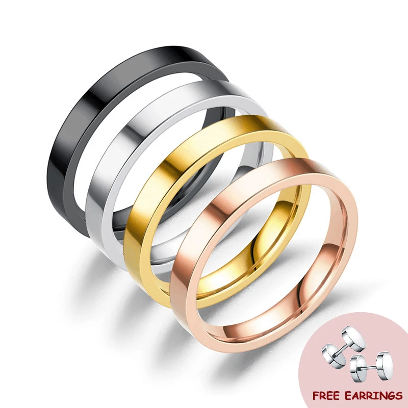 

3mm Titanium Steel Rings Jewelry Accessories for Women Men Wedding Engagement Bridal Party Gift Finger Ring Size 5-11 Wholesale
