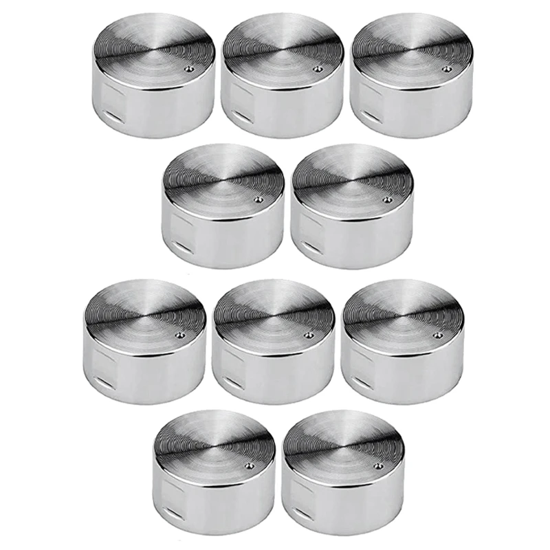 

10Pcs Metal Gas Stove Knobs 6Mm Cooker Control Range Oven Knob Burner Knob Gas Hob Switch Kitchen Replacement