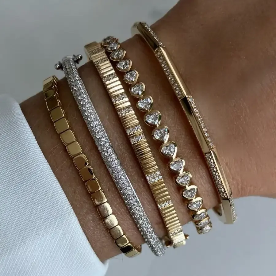 Женский геометрический браслет 3 цвета