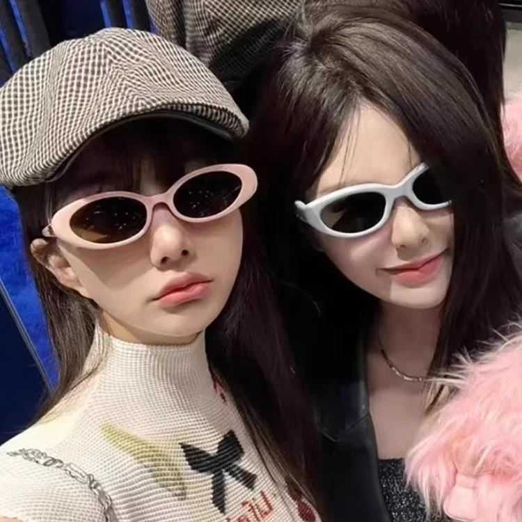 Модные солнцезащитные очки овальной формы для женщин в Корейском стиле с защитой