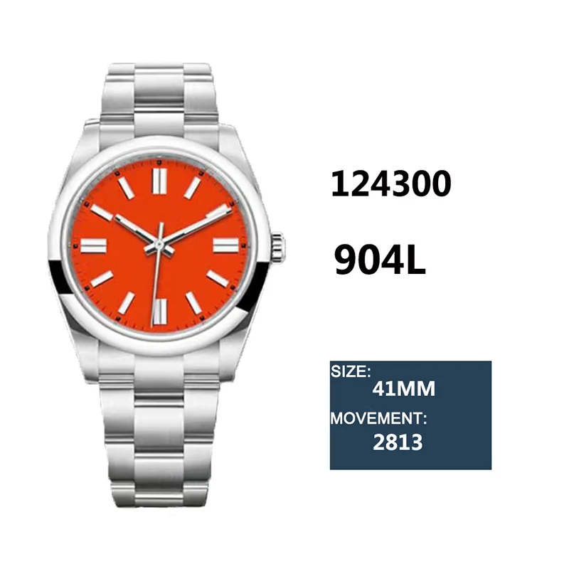 Men Automatic Mechanical Watch 41mm Oyster 124300 Copy Clone Luminous 904L Stainless Steel Waterproof watches for men |