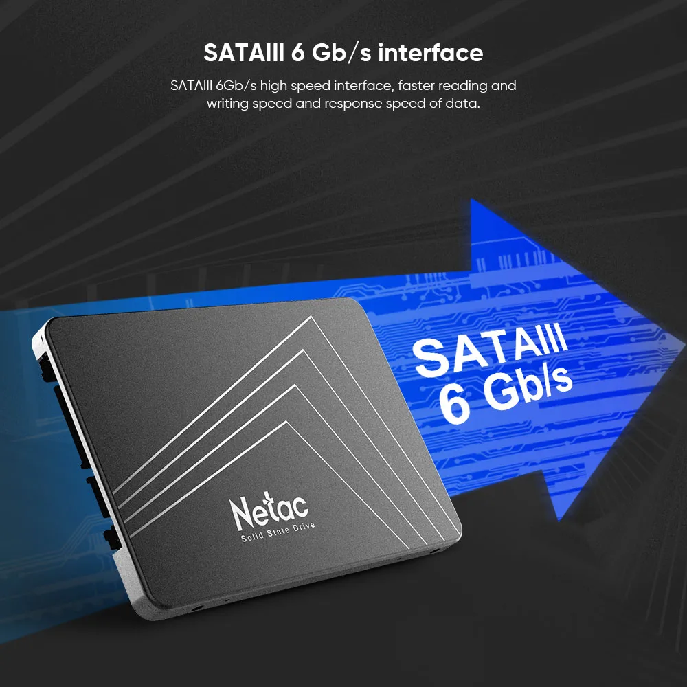 Жесткий диск Netac SSD N530S 2 5 дюйма SATA3 550 Мб/с